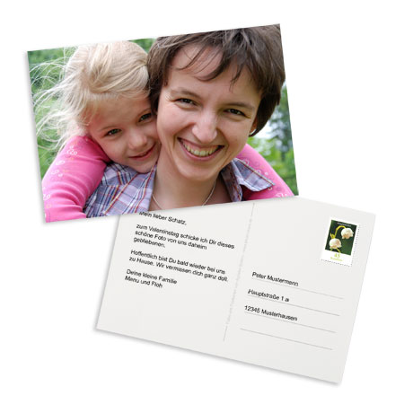 Postkarte A6 mit Text